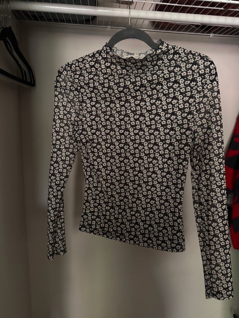 Anthropology mesh turtleneck